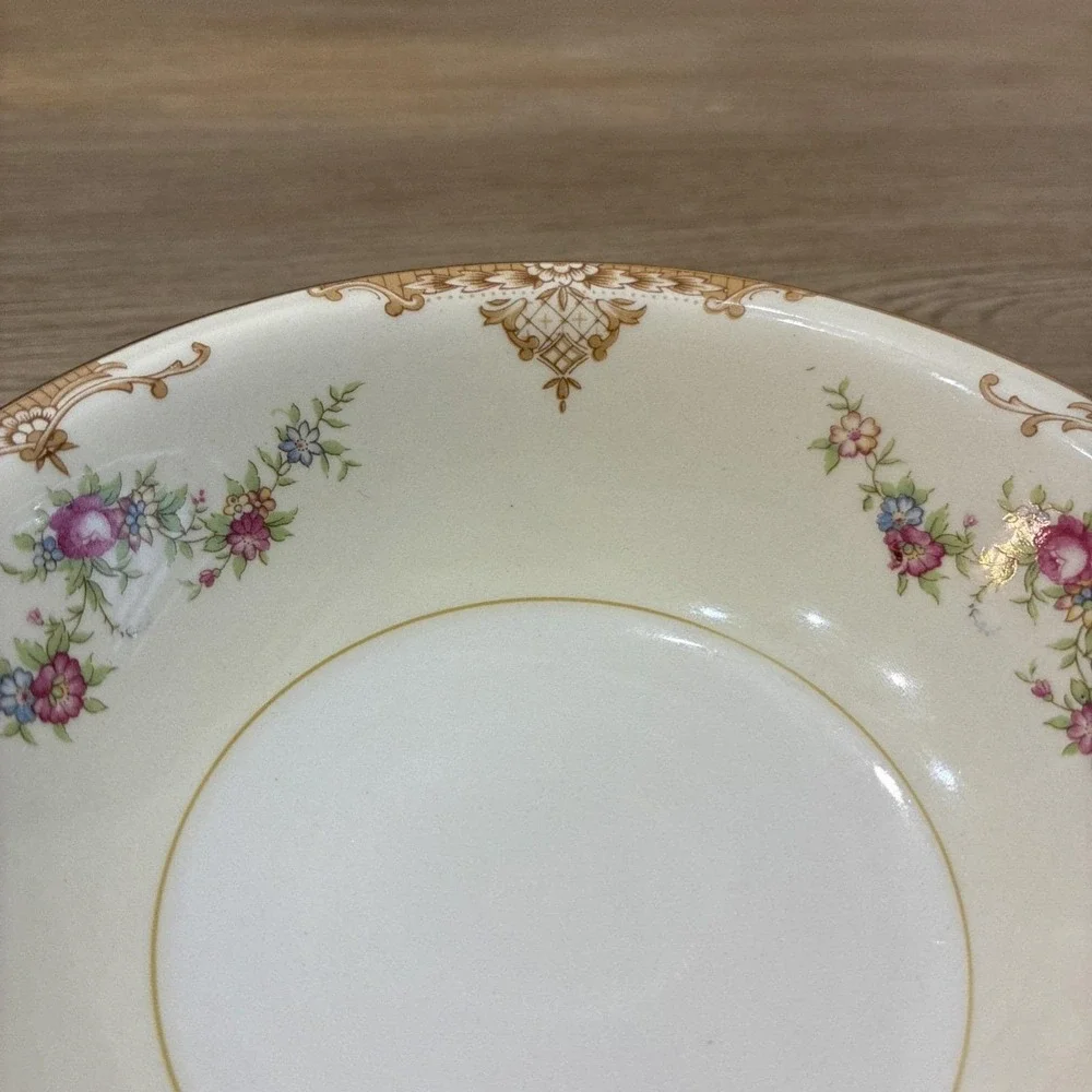 Homer Laughlin Bowls ARISTOCRAT M52N5 Fruit Dessert Set Of 2 Eggshell Nautilus.